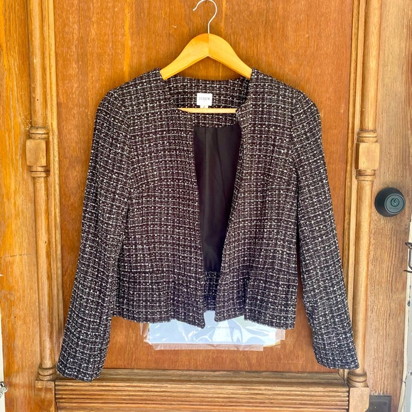J. Crew black and white stitched blazer